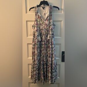 NWT Torrid Midi Tiered Floral Sleeveless Dress